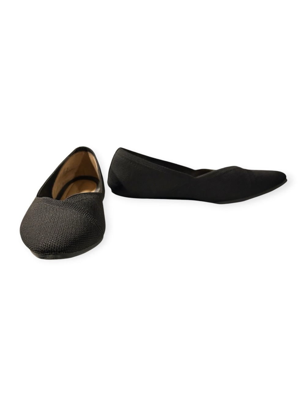 Cynthia Rowley Black Slip-On Knit Pointed Toe Ballet Flats - Size 8 - Picture 5 of 7